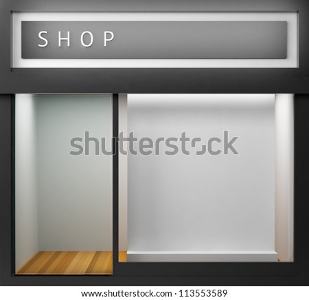 Shop with empty display