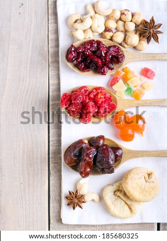 Mix of dried fruits, berries and nuts
