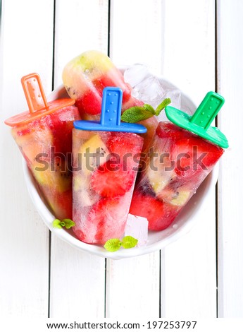 Fruit Salad Ice Pops