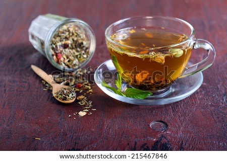 Mix of bio herbal tea
