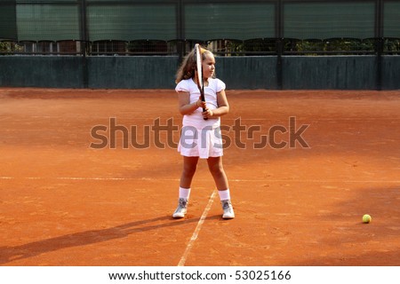 stock photo tennis girl