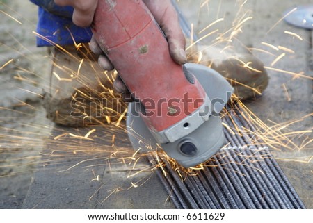 cutting steel wires with grinding machine