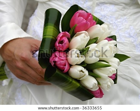 stock photo bridal bouquet of tulip flowers