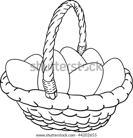 basket of easter eggs clipart. asket of Easter eggs