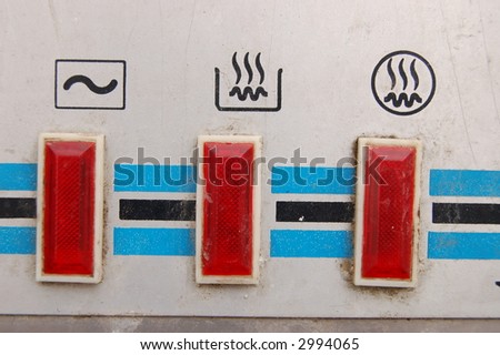 Control panel of old washing machine