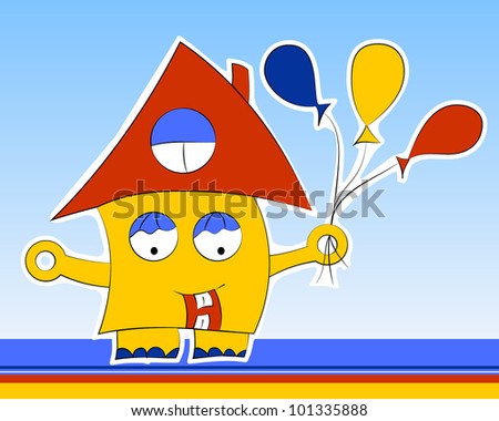 funny cartoon house