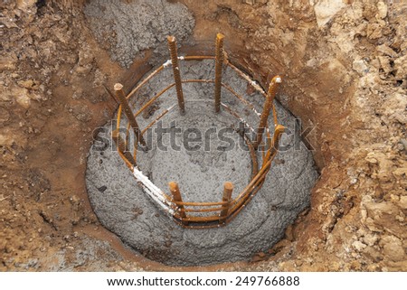 concrete and hole in ground