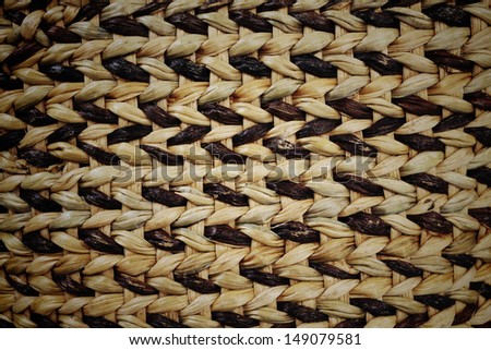 Closeup texture of Black and brown Woven basket texture