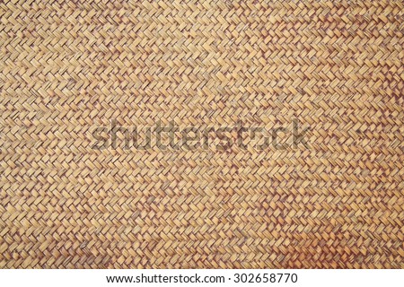 Brown rattan weave for closeup textured background