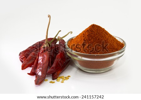 chilly powder with red chilly, dried chilies