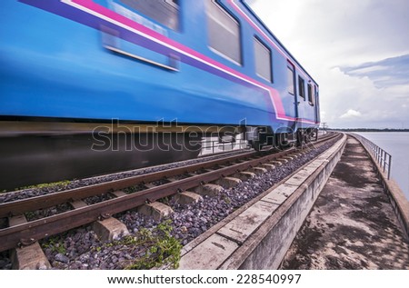 Travel by train As far as the eye path