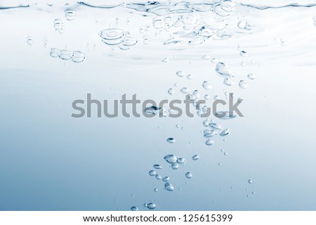Pure water wave and bubbles background