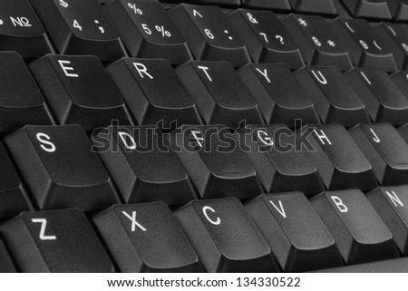 Black keyboard keys background