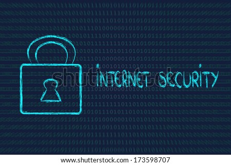 lock on internet security: privacy and personal information on the web