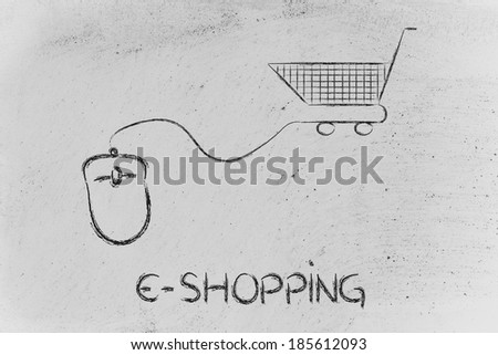 online sales and marketing strategy: mouse with cart
