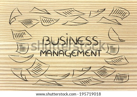 business documents flying around, metaphor of the need for planning or organization