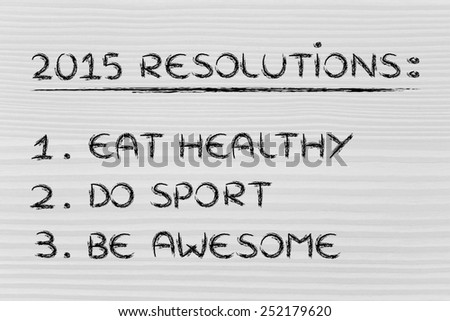 business resolutions and goals for the new year 2015, copyspace for your text