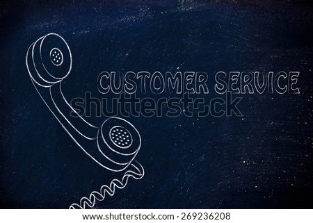 customer service and after sale support, funny phone illustration