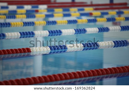 Swimming Lane Marker  in Swimming Pool  close to