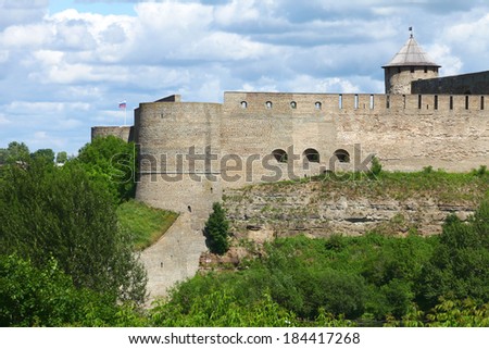 Ivangorod Fortress  on the border of Estonia and Russia