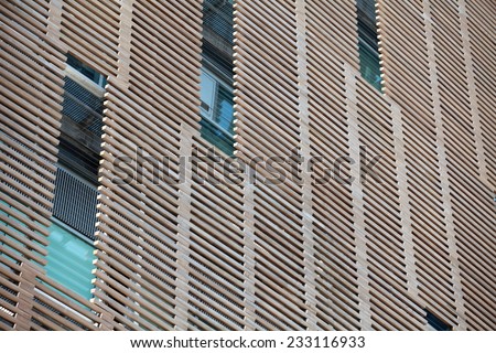 wooden louver on building  Outdoor blinds