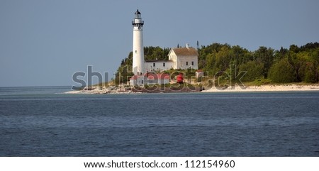 South Manitou Island Lighthouse, Sleeping Bear Dunes National Lakeshore. Michigan USA