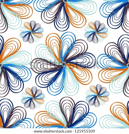 Seamless floral pattern. Abstract vector illustration