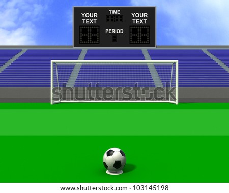Football penalty kick at goal eleven meters