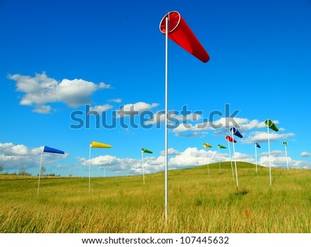 Colorful wind direction indicator