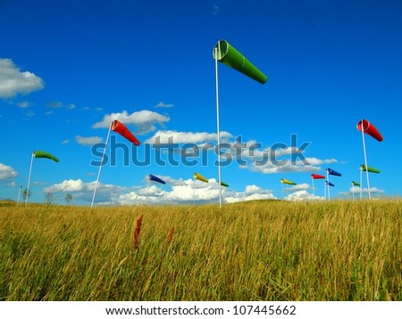 Colorful wind direction indicator
