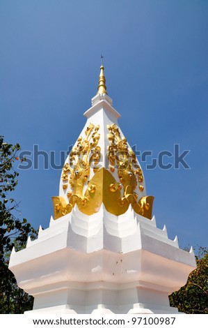 Gold and white stupa