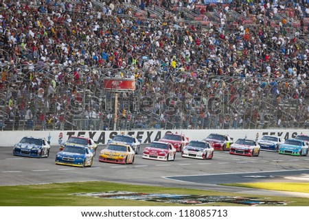 FORT WORTH, TX - NOV 04:  The NASCAR Sprint Cup Series take to the AAA Texas 500 at Texas Motor Speedway in Fort Worth, TX on Nov 4, 2012.