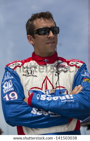 Fort Worth, TX - Jun 07, 2013:  Justin Wilson (19) takes to the track for a practice session for the Firestone 550 race at the Texas Motor Speedway in Fort Worth, TX on June 07, 2013.