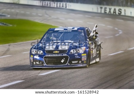 Ft Worth, Tx - Nov 03, 2013: Jimmie Johnson (48) Makes His Way Back Into Victory Lane, Winning The Aaa Texas 500 Race At The Texas Motor Speedway In Ft Worth, Tx On Nov 03, 2013.