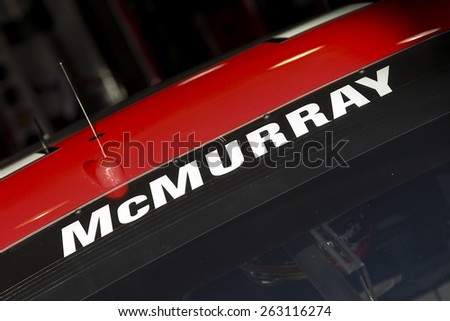 Fontana, CA - Mar 21, 2015:  Jamie McMurray (1) takes to the track to practice for the Auto Club 400 at Auto Club Speedway in Fontana, CA.