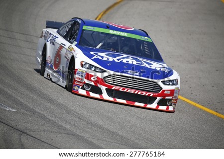 Richmond, VA - Apr 24, 2015:  Trevor Bayne (6) brings his race car through the turns during a practice session for the Toyota Owners 400 race at the Richmond International Raceway in Richmond, VA.