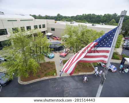 Concord, NC - May 21, 2015: Roush Fenway Racing opens up their shops to fans at the Roush Fenway Racing Headquarters in Concord, NC.