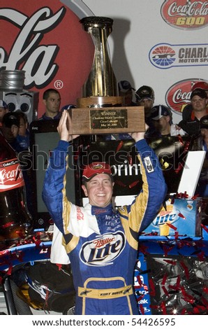 CONCORD, NC - MAY 30:  Kurt Busch wins the Coca-Cola 600 NASCAR Sprint Cup race at the Charlotte Motor Speedway in Concord, NC on May 30, 2010.