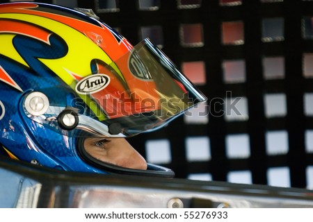 LONG POND, PA - JUNE 04:  Jeff Gordon gets ready to practice for the Gillette Fusion ProGlide 500 race at the Pocono Raceway in Long Pond, PA on June 4th, 2010.