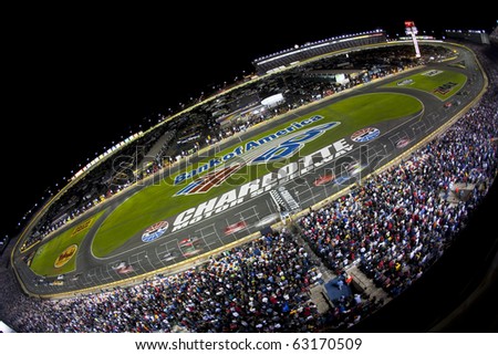CONCORD, NC - OCT 16:  The NASCAR Sprint Cup Series teams take to the track for the Bank of America 400 race at the Charlotte Motor Speedway in Concord, NC on Oct 16, 2010.