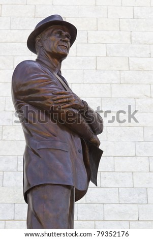 ARLINGTON, TEXAS - JUNE 13: Statue of Dallas Cowboy head coach, Tom Landry outside Dallas Cowboy Field, home of the NFL Cowboys, on June 13, 2011 in Arlington, Texas.