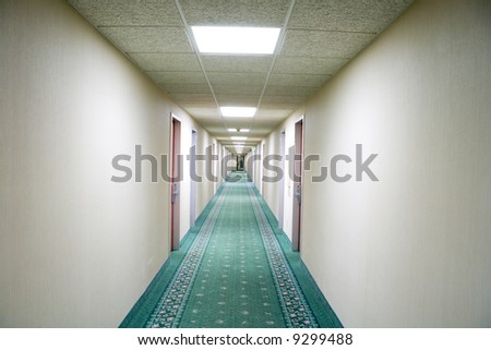 A hotel hallway