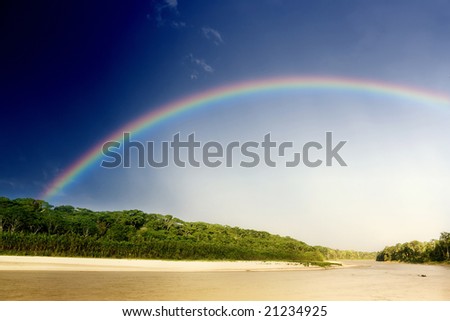 Rainbow over Manu River