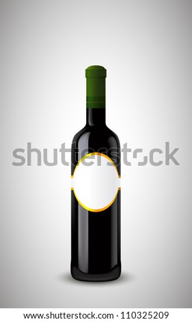 closed bottle of wine with the label