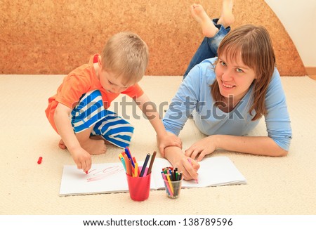 family drawing, early education concept