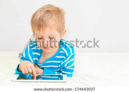 Little Boy With Tablet, Early Learning
