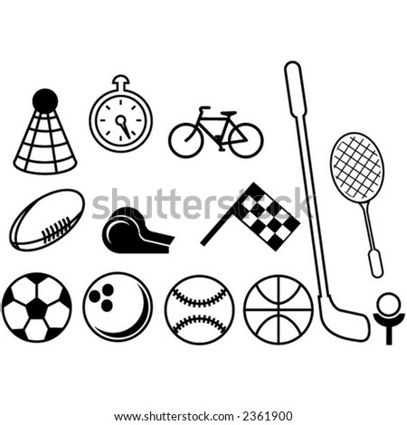 stock vector Sport things