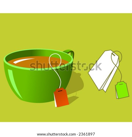 cup of tea. stock vector : Cup of tea and