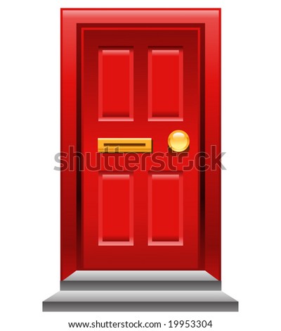 Red Door Icon Stock Vector Illustration 19953304 : Shutterstock