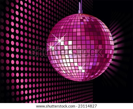 stock vector vector background with disco ball for valentine's party